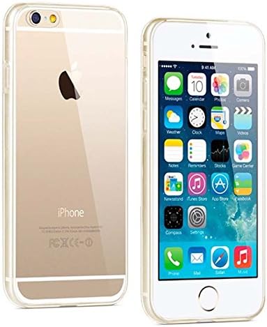 All4mobiles Premium Ultra Thin Slim Clear Transparent Crystal Soft TPU Silicone Gel Cover Case Skin for Iphone 6 Plus + Free Front Screen Protector