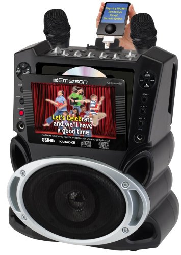emerson record players and cd players-Emerson GM522 Portable CDG/MP3G Karaoke Player Images