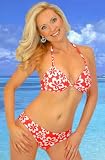 Jax Couture Maui Red Collection Classic Underwire Bra and Moderate Coverage Bottom