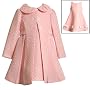 Bonnie Jean Baby/Infant Girls 12M-24M 2-Piece PINK WHITE JACQUARD DOT Special Occasion Wedding Flower Girl Easter Birthday Party Dress & Coat Set - 12M