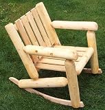 White Cedar Low Back Outdoor Rocking Chair