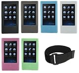 PCMICROSTORE Brand Samsung P2 YP-P2 Premium Silicone Skin Case Cover with Adjustable Sports Armband - 6 Colors Choices