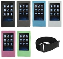 PCMICROSTORE Brand Samsung P2 YP-P2 Premium Silicone Skin Case Cover with Adjustable Sports Armband - 6 Colors Choices