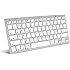 Caseflex Ultra Slim Wireless Bluetooth Keyboard For All iOS, iPad, Android, Mac, & Windows Devices - Silver & White