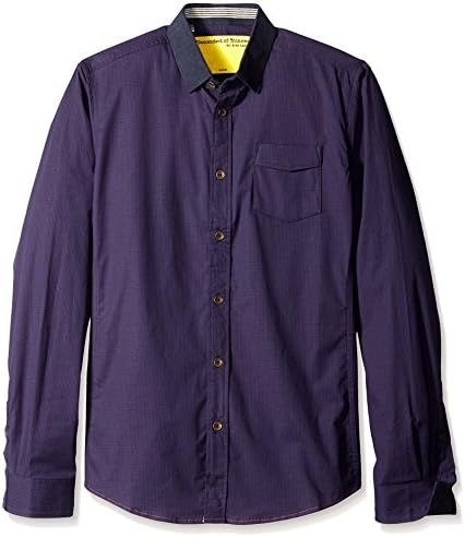 Descendant of Thieves Men's Lost Check Shirt, Purple/Black, M