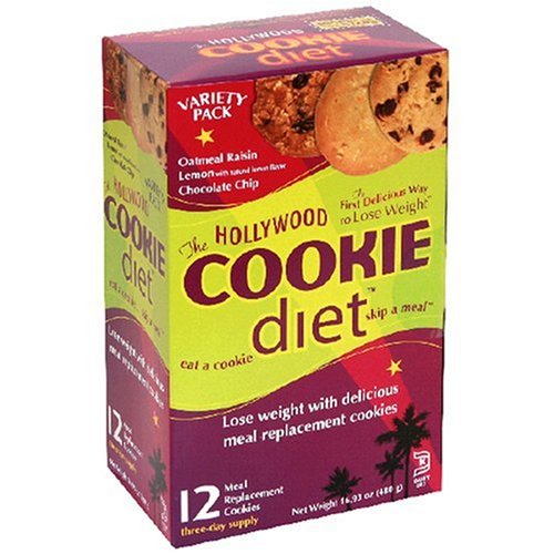 Hollywood Cookie Diet Meal Replacement Cookies, Variety Pack of Chocolate Chip, Lemon, and... by Hollywood Miracle Diet