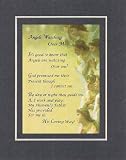 Touching and Heartfelt Poem for Inspirations - Angels Watching Over Me . . Poem on 11 x 14 inches Double Beveled Matting (Black V Grove)