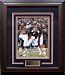 John Elway Deluxe Framed Autographed/Hand Signed Denver Broncos 8x10 Photo (Blue Jersey Action #1) w