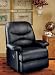 Black Leather Upholstered Recliner