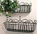 Set of 2 Iron Milano Scroll Window Box Planters Black