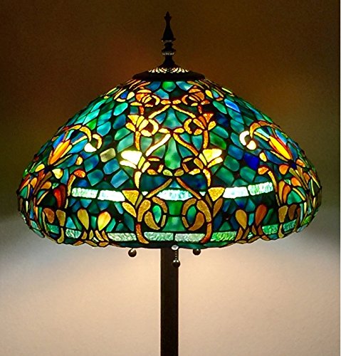 Tiffany Style Stained Glass Floor Lamp "Azure Sea ...