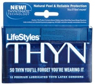 Lifestyles Thyn Premium Condoms 12 ct (Quantity of 3)