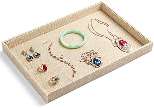 8 Styles Linen Jewelry Display Rack Stand Holder Ring Necklace Pendant Show Tray (Type 6)