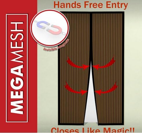 Feiniao Magnetic Screen Door,guarantee Fits 36"x 83".super Fine Fly Mesh so No Bug or Mosquito - Instant Setup - Walk Through Curtain Hands Free - Hangs Off Door Frame with Super Strong Velcro - Wont Fall Apart Like As Seen on Tv Magnetic Screen