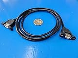 取付穴付接続端子 USB＜ケース　Aタイプ　メス⇔ケース　Aタイプ　メス＞　1個　コード長　約1200mm　＜usb-149＞