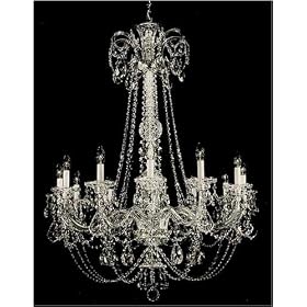 Schonbek 1348 Silver Imperial Crystal Twelve Light Up Lighting Foyer Chandelier from the...