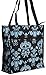 JChronicles Blue Black Damask II Travel Tote Bag-12 inch