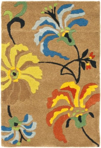 Safavieh Soho Collection SOH740A Handmade Brown New Zealand Wool Area Rug, 6-Feet by 9-Feet On Sale