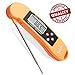 Talking Food Thermometer,Instant Thermometer,Best Quick Read Digital Cooking Thermometer for All Food, Grill, BBQ and Candy with Lighting LCD Screen and Speaker by iMallcoo (Orange Upgrade Version)