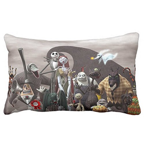 Hagenfrded Cotton Custom The Nightmare Before Christma Pillowcase 16x24 Inch (Two Sides) DIY Fashion Cushion Cover Case