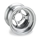 AMS Polished Cast Aluminum Rear Wheel - 10x8, 4/115, 3+5 , Material: Aluminum, Finish: Polished 0021080C-POL