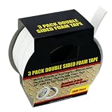 3-Roll Value Pack Double-Sided Foam Adhesive Tape - 25-Ft!