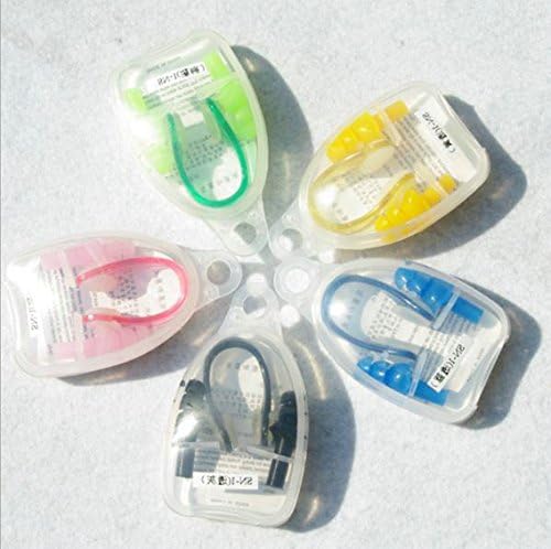 Swimming Set Water Sports Guard Nose Clip Ear Plug (Black)