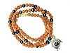 Yoga Gift- Shani Saturn Rudraksha Mala Meditation Healing Prayer Beads 108+1 with Yantra Pendant