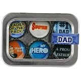 Dad Bottle Cap 6 pc Magnet Set w/ Case