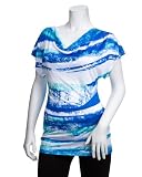51eJC0uJhtL. SL160  2b Landscape Print Crossback Top   CAPRI BLUE (S)