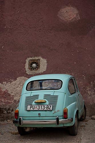 Fine Art Print of Teal Fiat 600, Picture, Print
