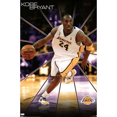 Kobe Bryant NBA Los Angeles Lakers Poster Print 22x34 Poster Print, 22x34 Poster Print, 22x34