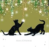Tomfoolery Black Cats Luxury Christmas Cards Pack