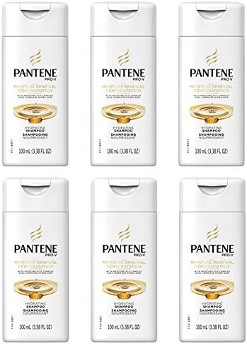 Pantene Shampoo Daily Moisture Renewal Hydrating 3.38 Oz Travel Size (Pack of 3)