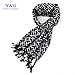 Black checker fashion mens scarf Y&G 100% Silk Jacquard Woven Scarf SC1022