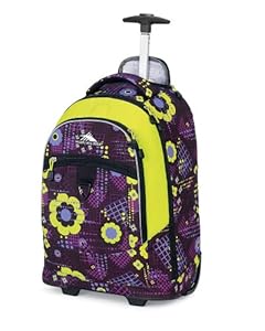 High Sierra Chaser Wheeled Book Bag Backpack, Black/Charcoal/Black