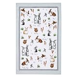 Hippety Hoppety Bunnies Linen Tea Towel
