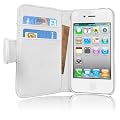 Originale Cadorabo! Premio custodia pelle contro Iphone 4 e 4S bianco