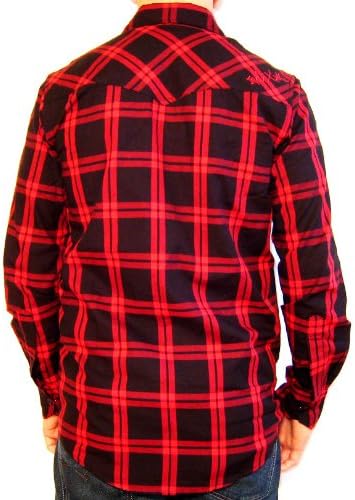 Index Ink Mens Plaid Woven Long Sleeve Button up Shirt