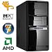 Sommer - Spezial USB3-Windows7-MCW Silent Office / Multimedia PC mit AMD Quad Core Phenom2 X4 965 4x 3,4Ghz, 8GB RAM PC1333, 500GB Festplatte, ATI HD 4250 VGA/DVI, DVD-Brenner, GigaLAN, 5.1 Sound, Cardreader, Windows 7 Home Premium