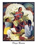 Diego Rivera (Vendedores de Flores) Art Poster Print - 16 X 20