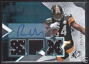 Rashard Mendenhall 2008 Spx Rc Auto Jersey #/599 - NFL Autographed Game Used Cards