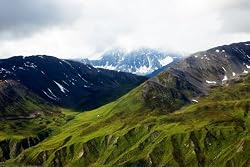 Alaskan Tundra and Peaks, High in Denali National Park - Alluring 16x20 Photographic Print by Carol M. Highsmith