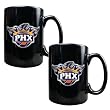 Phoenix Suns 2pc Black Ceramic Mug Set - Primary Logo NBA Basketball