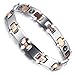 Mens Tungsten Bracelet, Rose Gold & Silver, 7.9