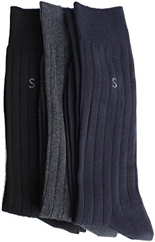 Soxmile Mens Big and Tall Size Business Casual Socks 3 Packs