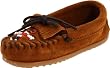 Minnetonka Beaded Kilty Moccasin (Toddler/Little Kid/Big Kid),Brown,7 M US Toddler