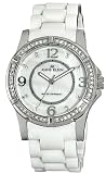 AK Anne Klein #10/9589MPWT Women's Swarovski Accented White Ceramic Watch