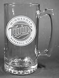 MLB Minnesota Twins Laser Etched 27oz Glass Beer Mug