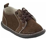 Wee Squeak Baby Toddler Little Boys Brown Suede Lace up Shoes 3-12